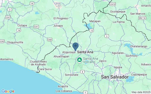 Kaart met locatie Tazumal